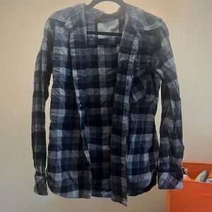 AIM Grey Plaid Flannel